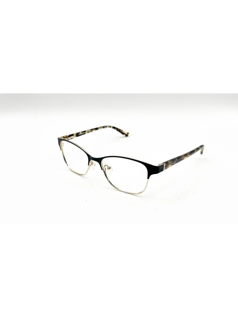 Ann Taylor Atp706 C01 Black Gold Authentic Eyeglasses 48-16-125